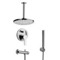 Tub and Shower Faucet Set with Handheld and Ceiling Rain Shower Head